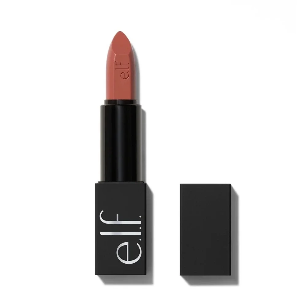ELF O Face Satin Lipstick 2 Pack Standing Ovation Peachy Yellow Brown 81781 New